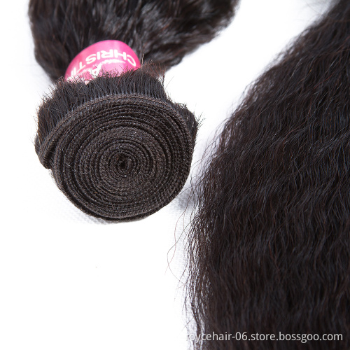 Hair Labels And Packaging Customized Best Human Hair Weave Bundles Kinky Straight Cheap Weft Hair Extension